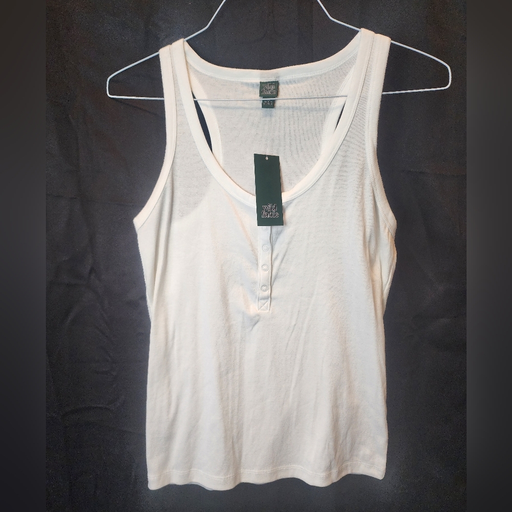 New White Tank Top Wild‎ Fable Target Racerback Tank Top Gym Workout XXL